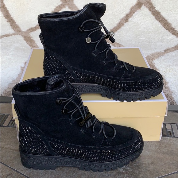 MICHAEL KORS MARLEY BOOTIE SUEDE BLACK - Picture 3 of 16